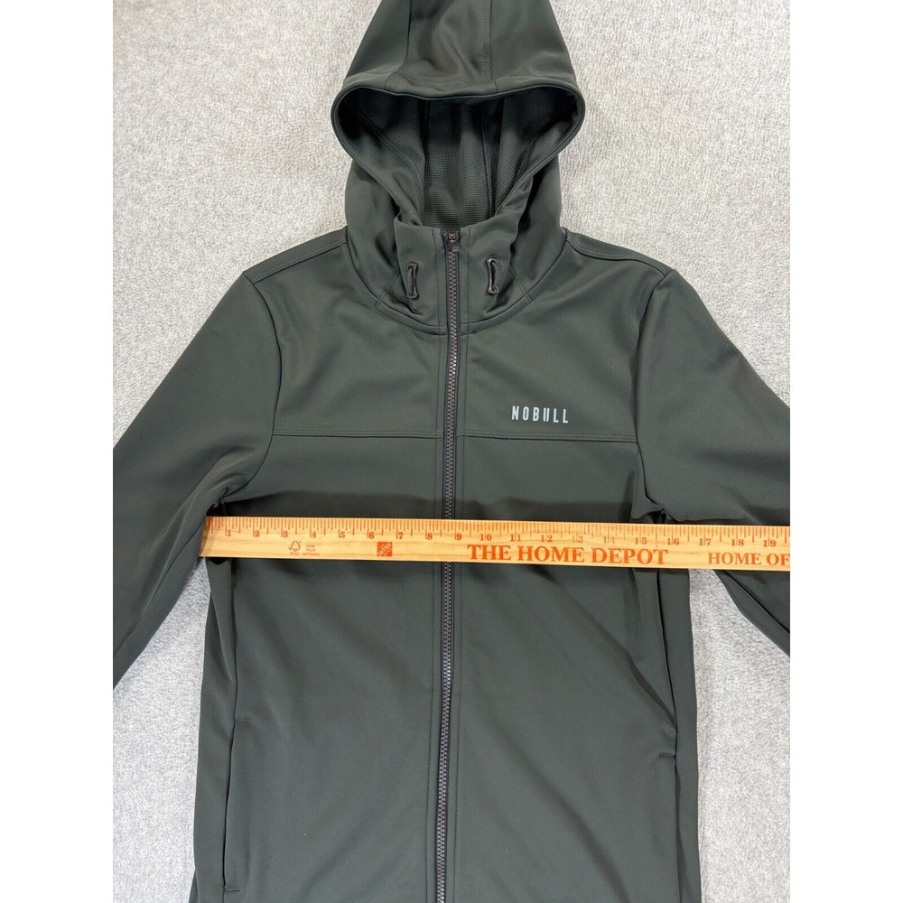 NOBULL Full Zip Athletic Fit Hoodie Running Jacket (Men's XS)‎ Gray - Picture 7 of 13
